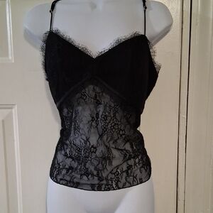 Abercrombie & Fitch Black Lace Slip Top